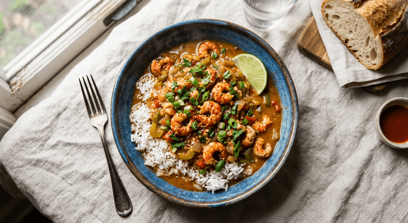 Spicy Cayenne Crawfish Etouffee