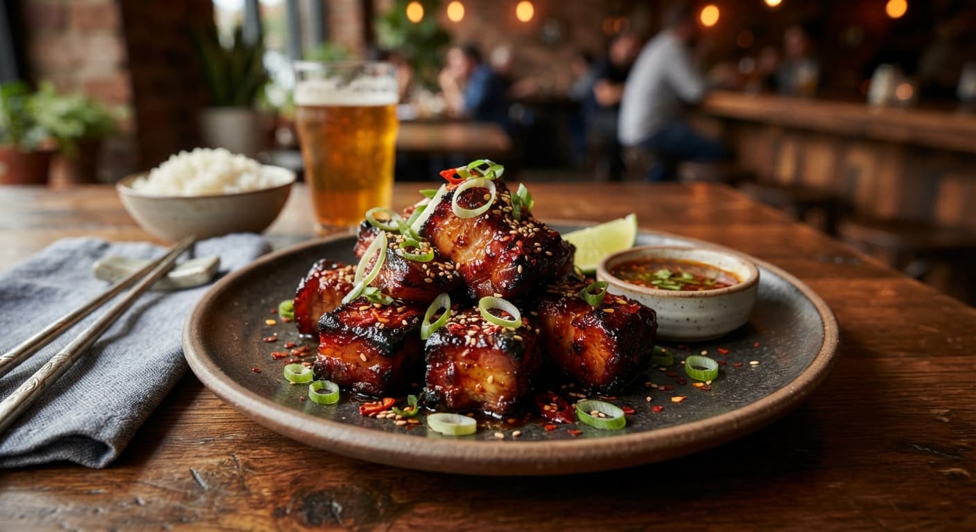 Spicy Char Siu Pork Belly Bites