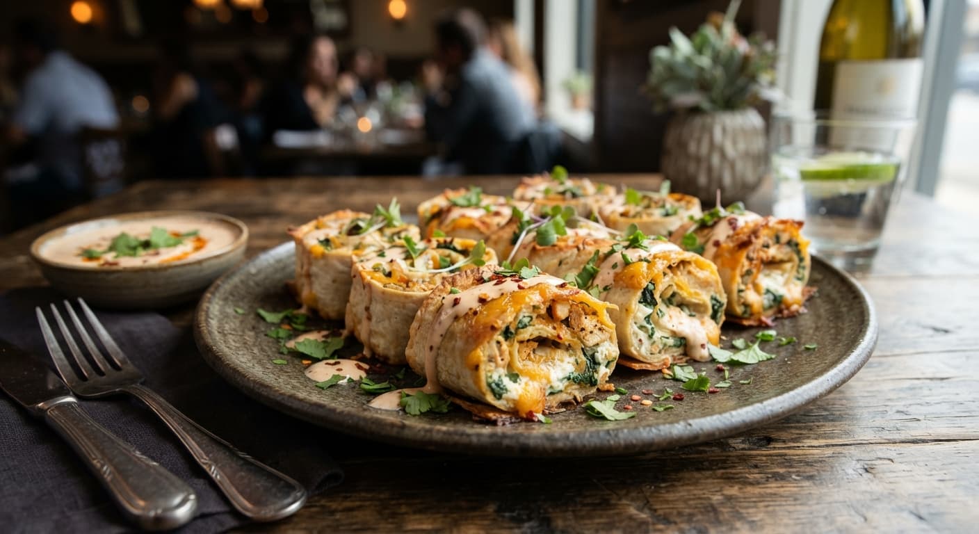 Spicy Chicken Spinach Roll-Ups