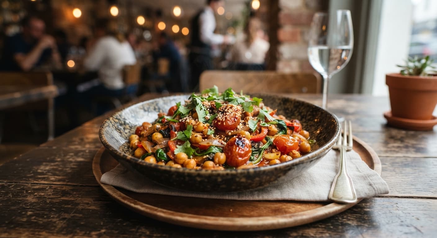 Spicy Chickpea & Tomato Stir‑Fry
