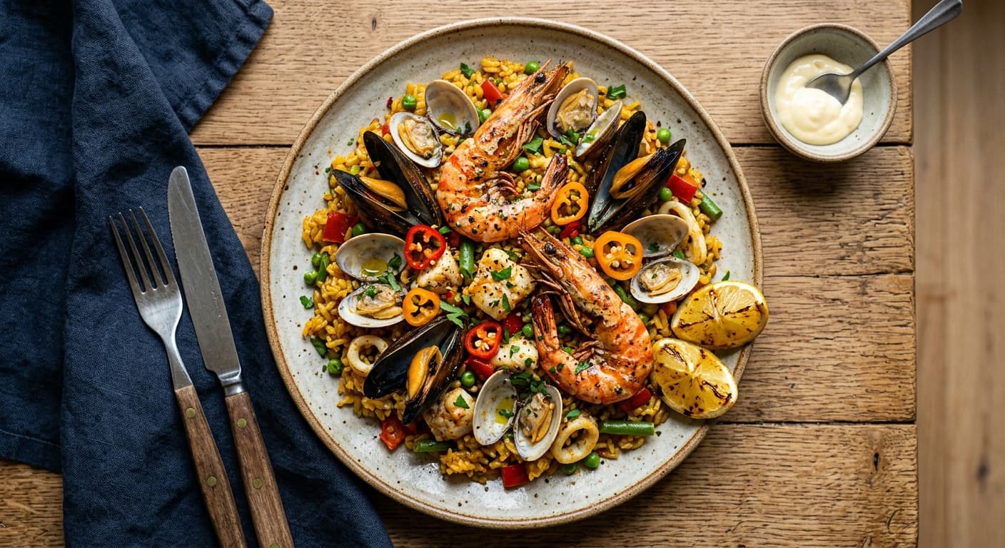 Spicy Habanero Seafood Paella