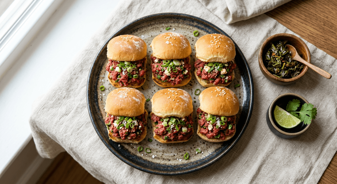 Spicy Kitfo Sliders