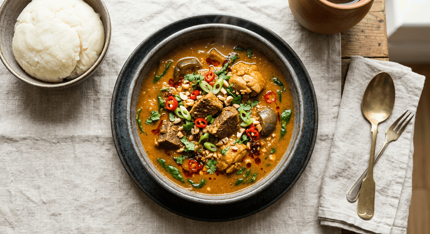 Spicy Nigerian Groundnut Soup