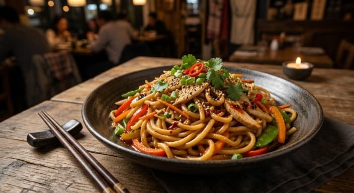 Spicy Sesame Noodle Stir-Fry