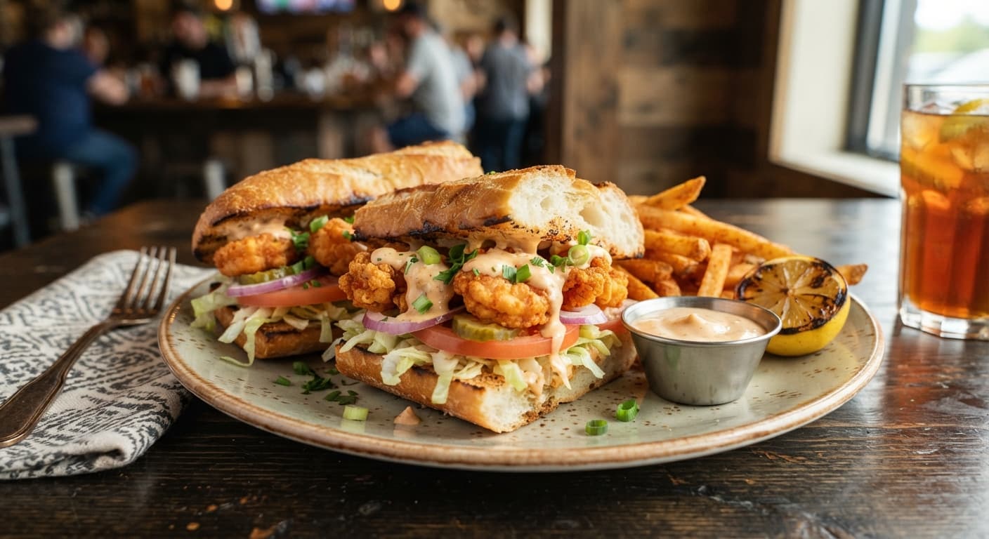 Spicy Shrimp Po' Boy Sandwiches