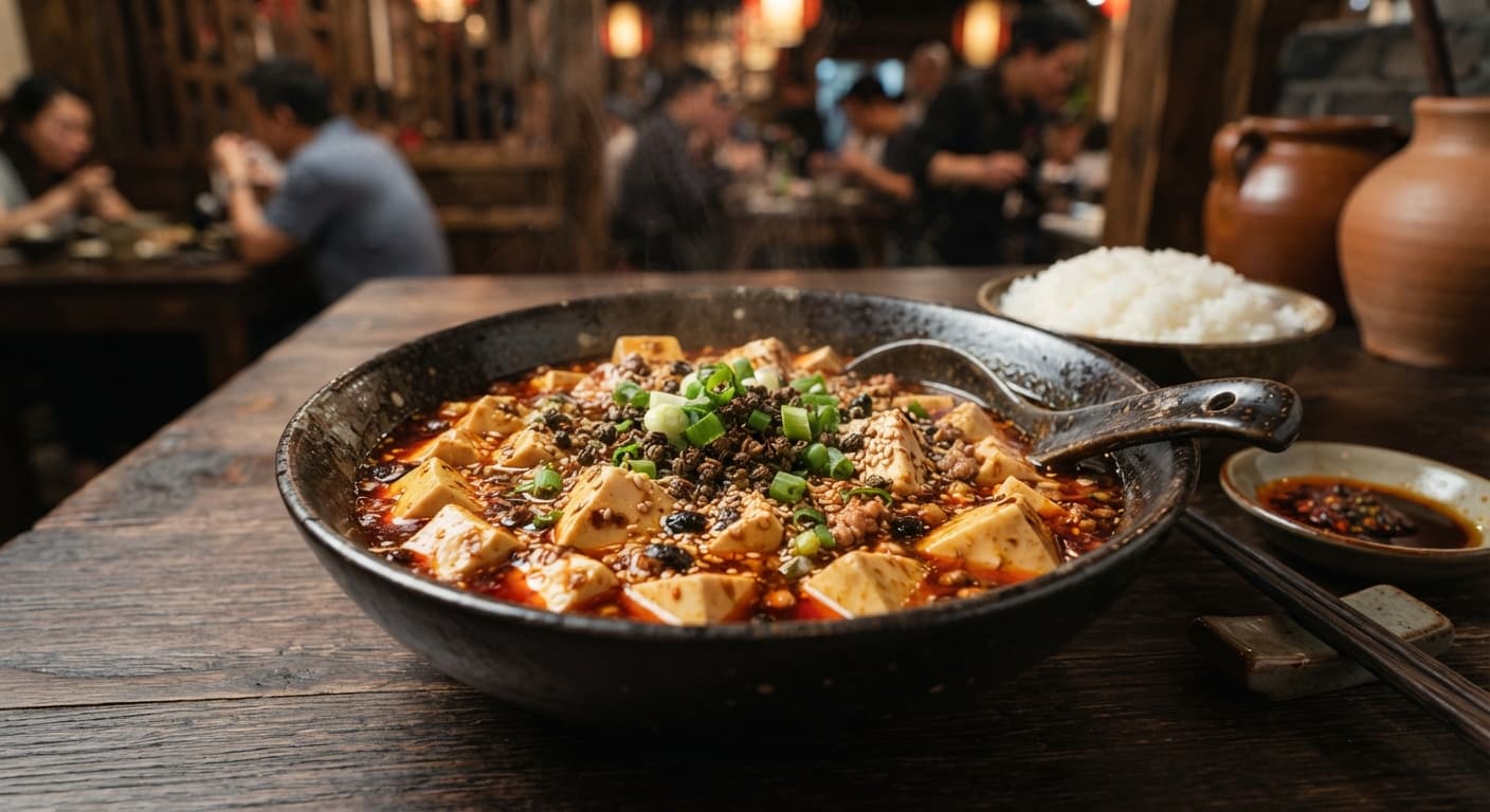 Spicy Sichuan‑Style Tofu
