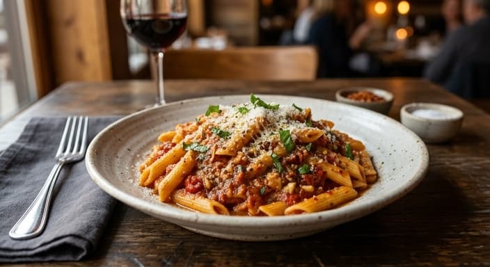 Spicy Tomato Garlic Penne