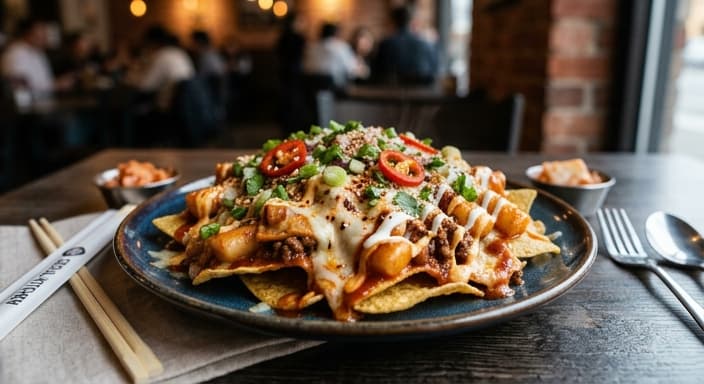 Spicy Tteokbokki Nachos
