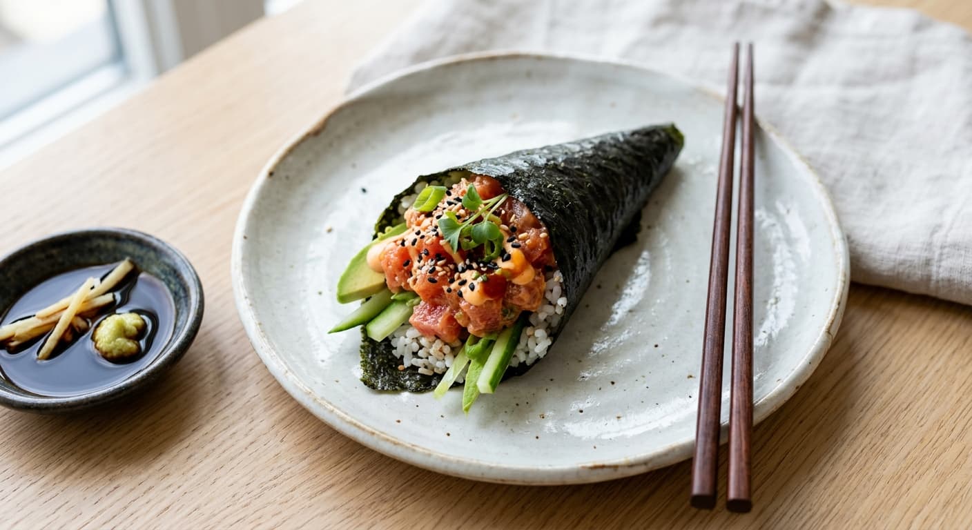 Spicy Tuna Temaki Hand Roll