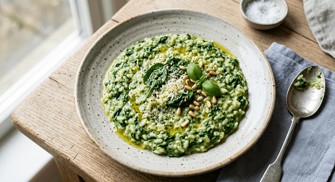 Spinach and Garlic Risotto