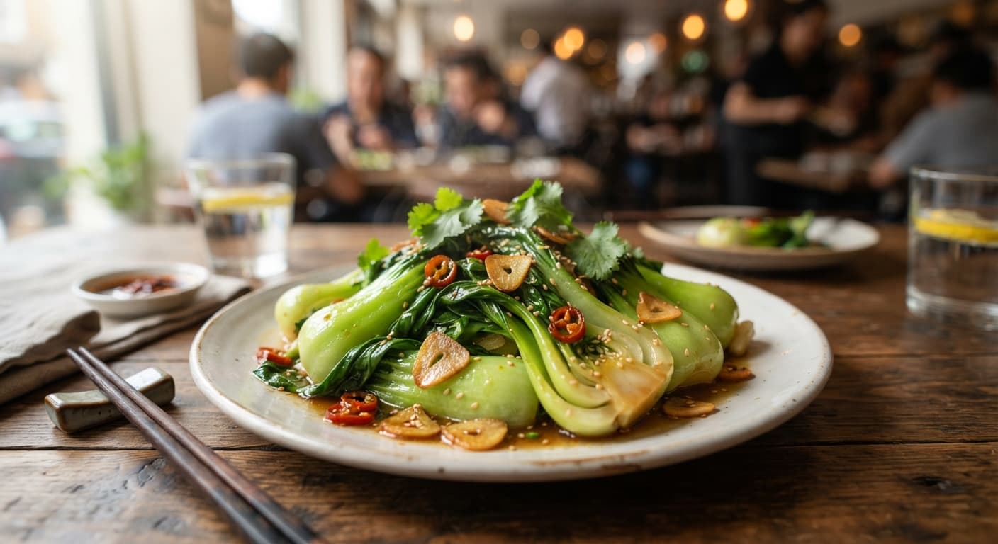 Stir‑Fried Garlic Bok Choy