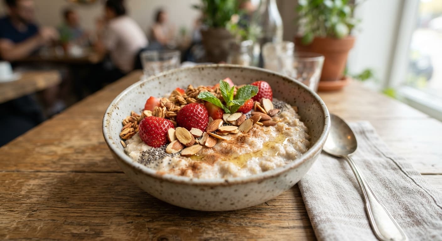 Strawberry Almond Oatmeal Bowl