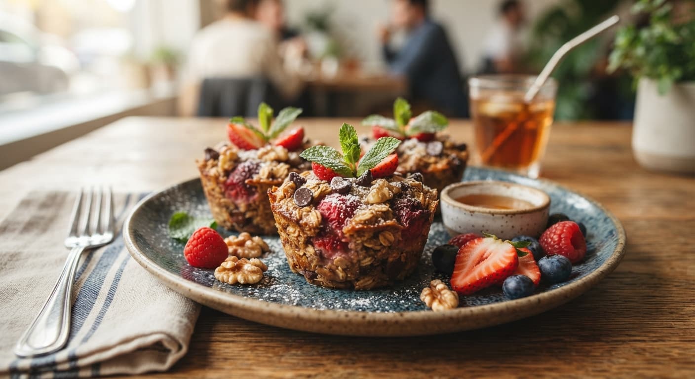 Strawberry Baked Oatmeal Cups