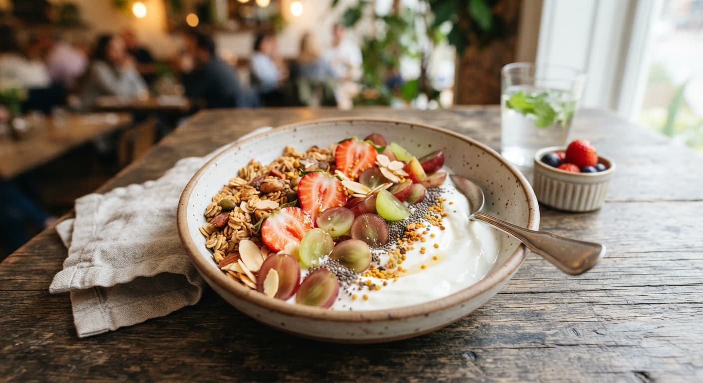 Strawberry Grape Yogurt Bowl