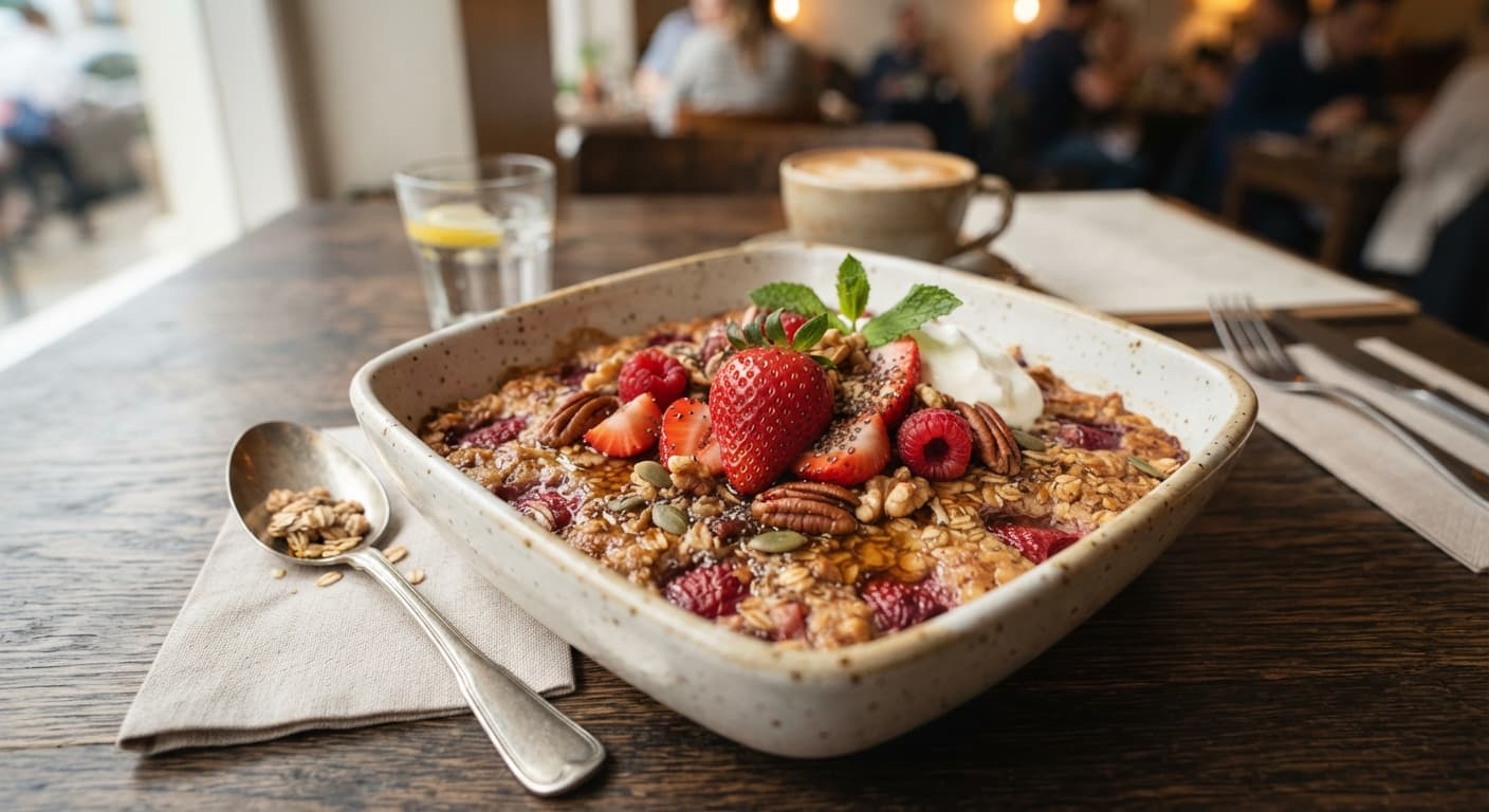 Strawberry Maple Baked Oatmeal