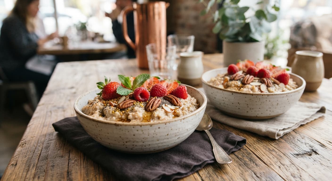 Strawberry Maple Oatmeal Bowls