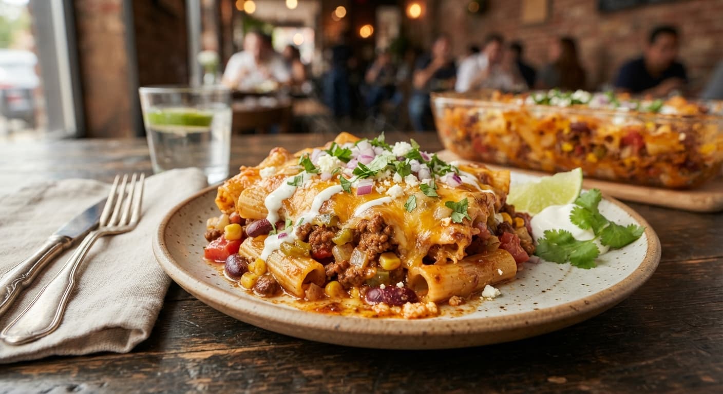 Tamale‑Style Pasta Bake