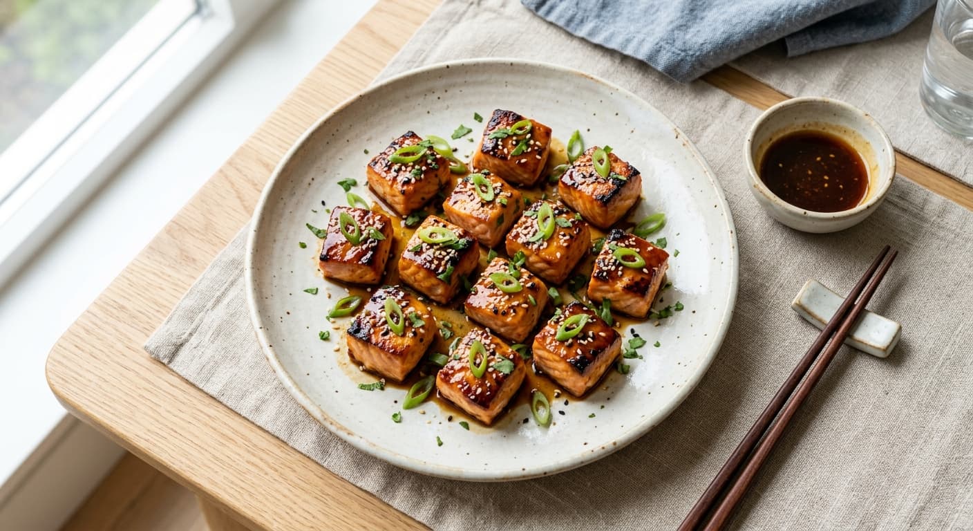 Teriyaki Salmon Bites