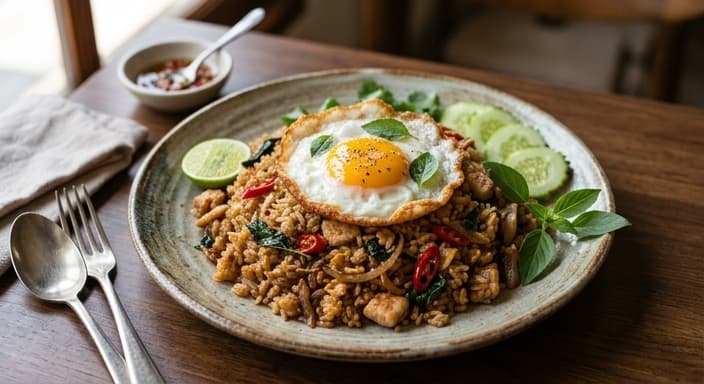 Thai Basil Egg Fried Rice