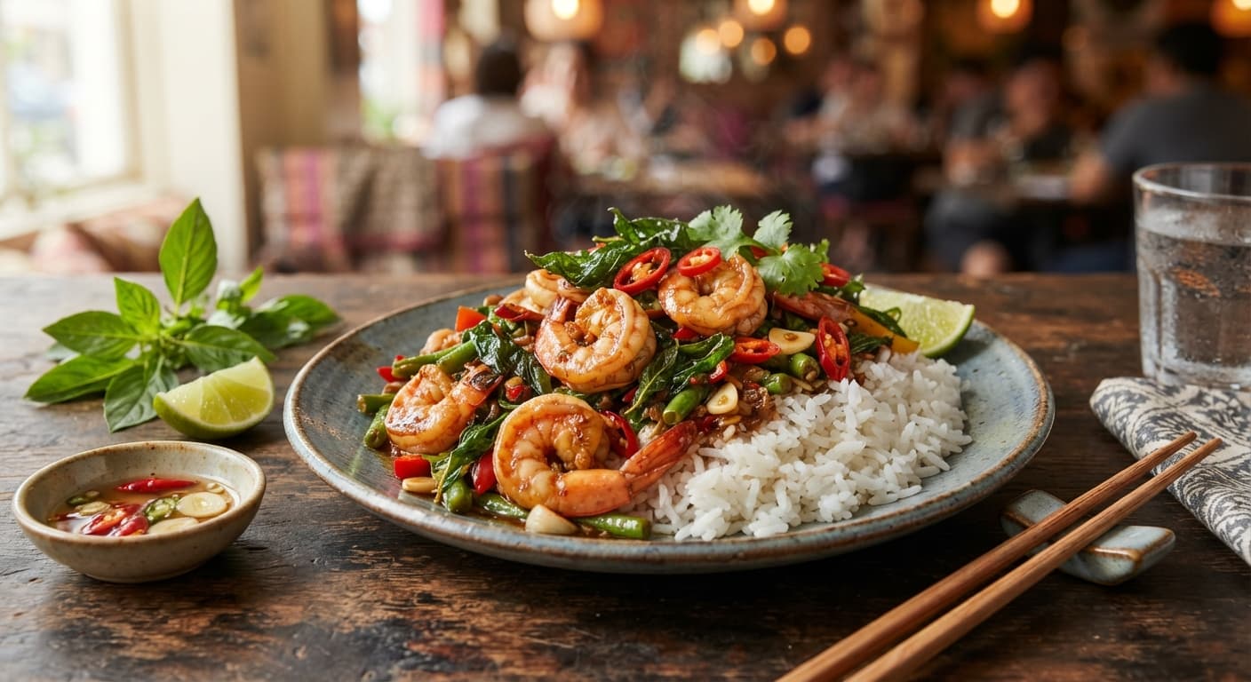 Thai Basil Shrimp Stir-Fry