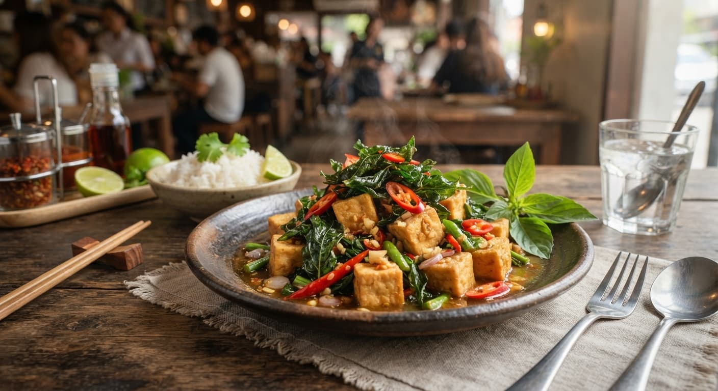 Thai Basil Tofu Stir‑Fry
