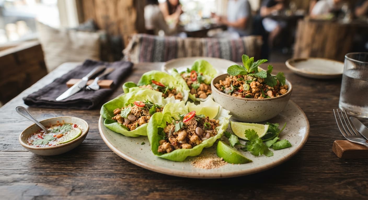 Thai Chicken Lettuce Wraps