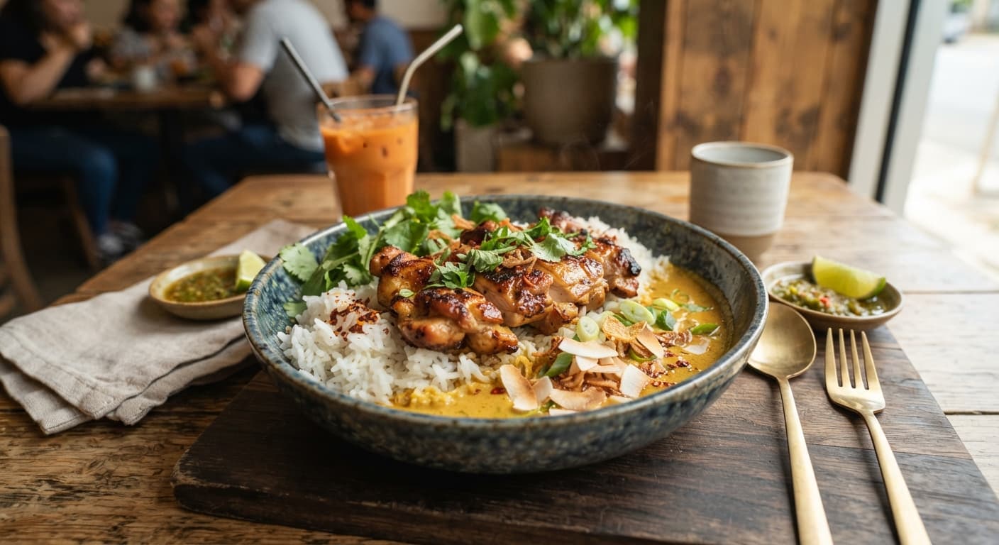 Thai Coconut Chicken Rice Bowl