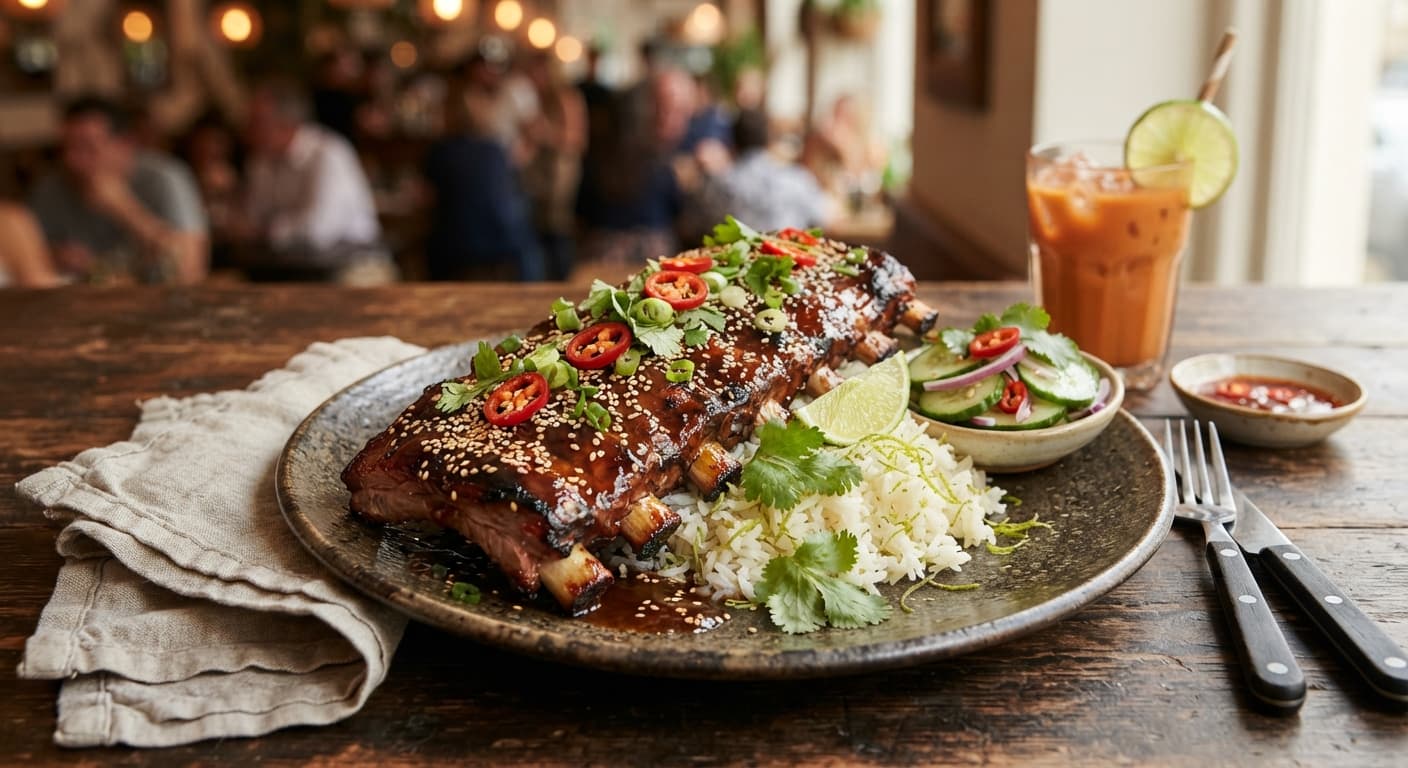 Thai Coconut‑Lime Teriyaki Ribs