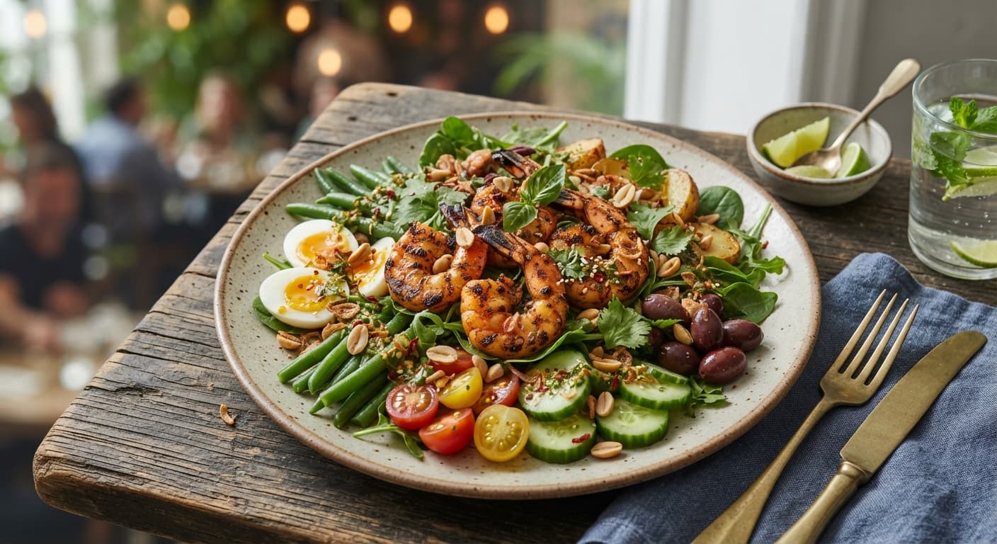 Thai‑Style Shrimp Niçoise Salad