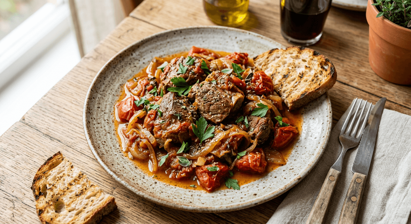 Tomato and Onion Lamb Kleftiko