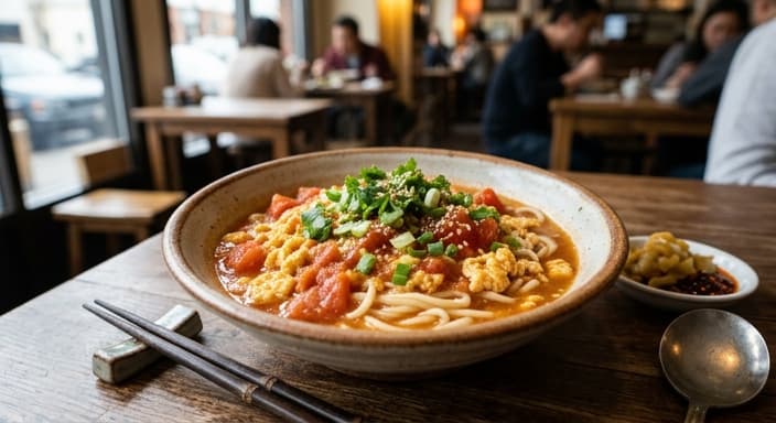 Tomato Egg Noodles (番茄鸡蛋面)