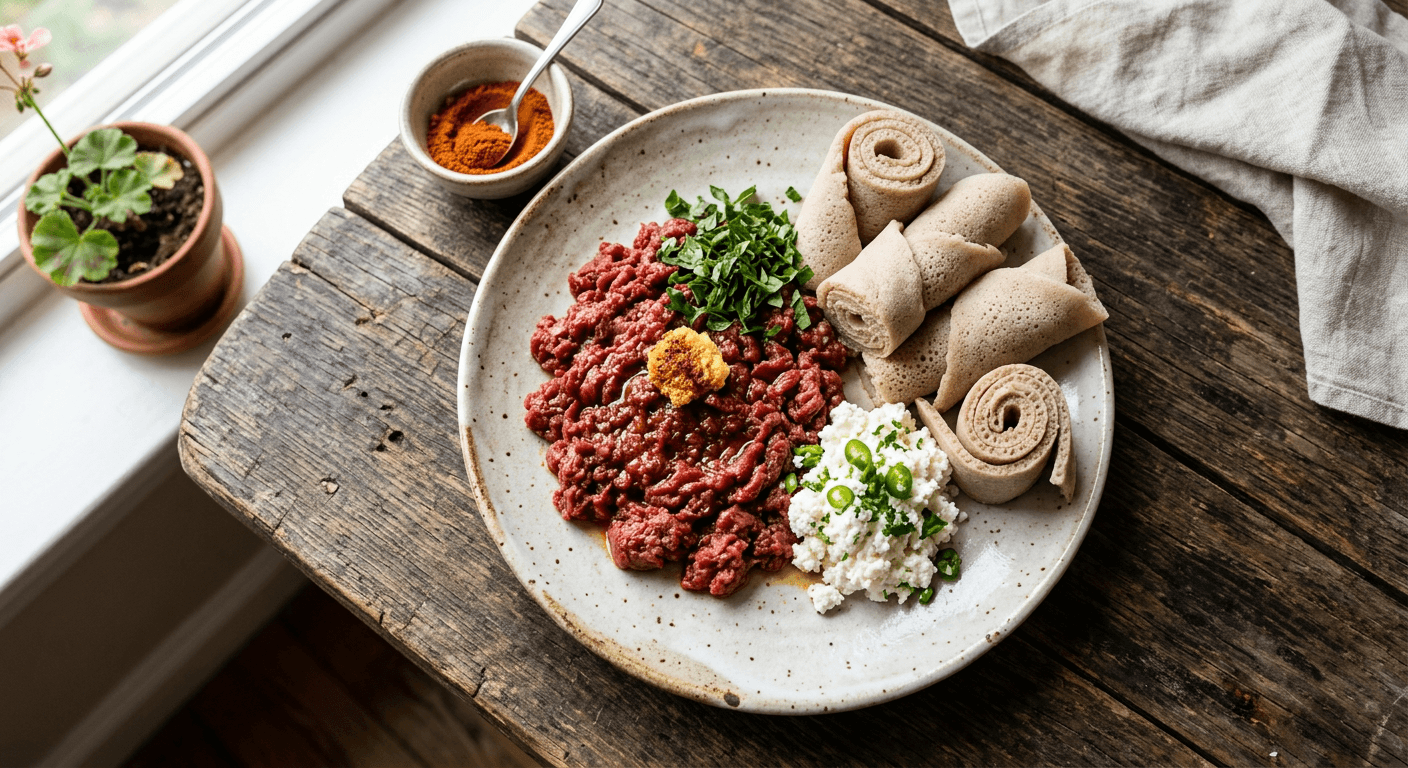 Traditional Ethiopian Kitfo