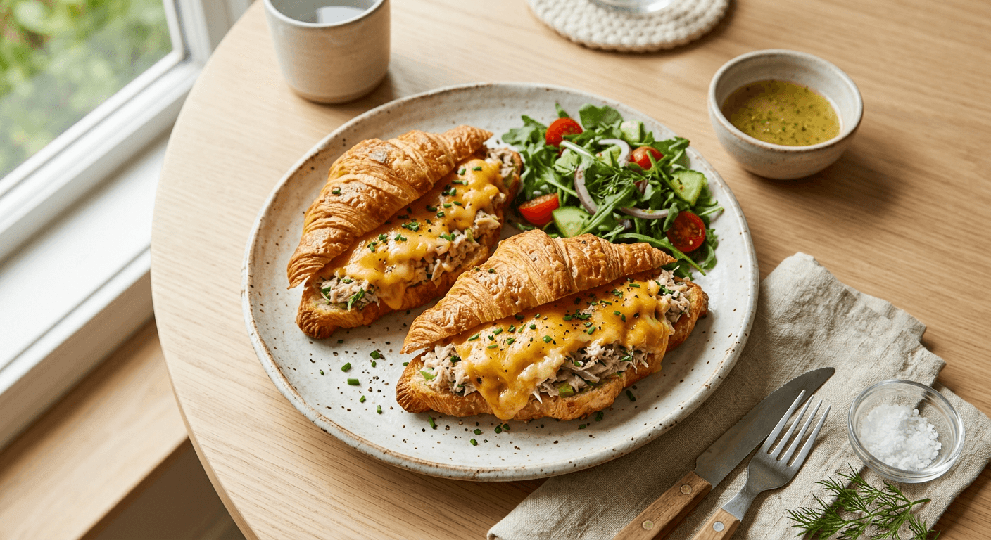 Tuna Melt Croissants
