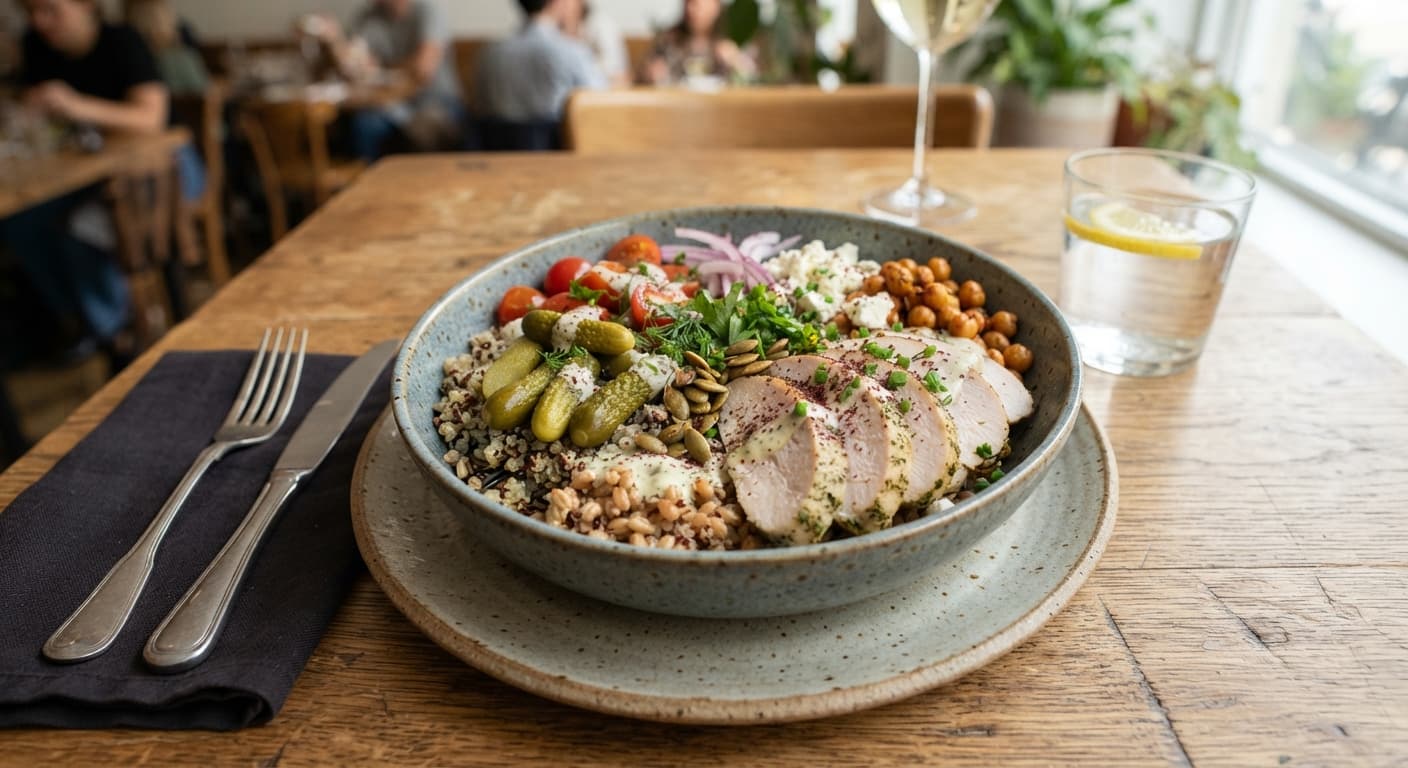 Turkey and Cornichon Grain Bowl