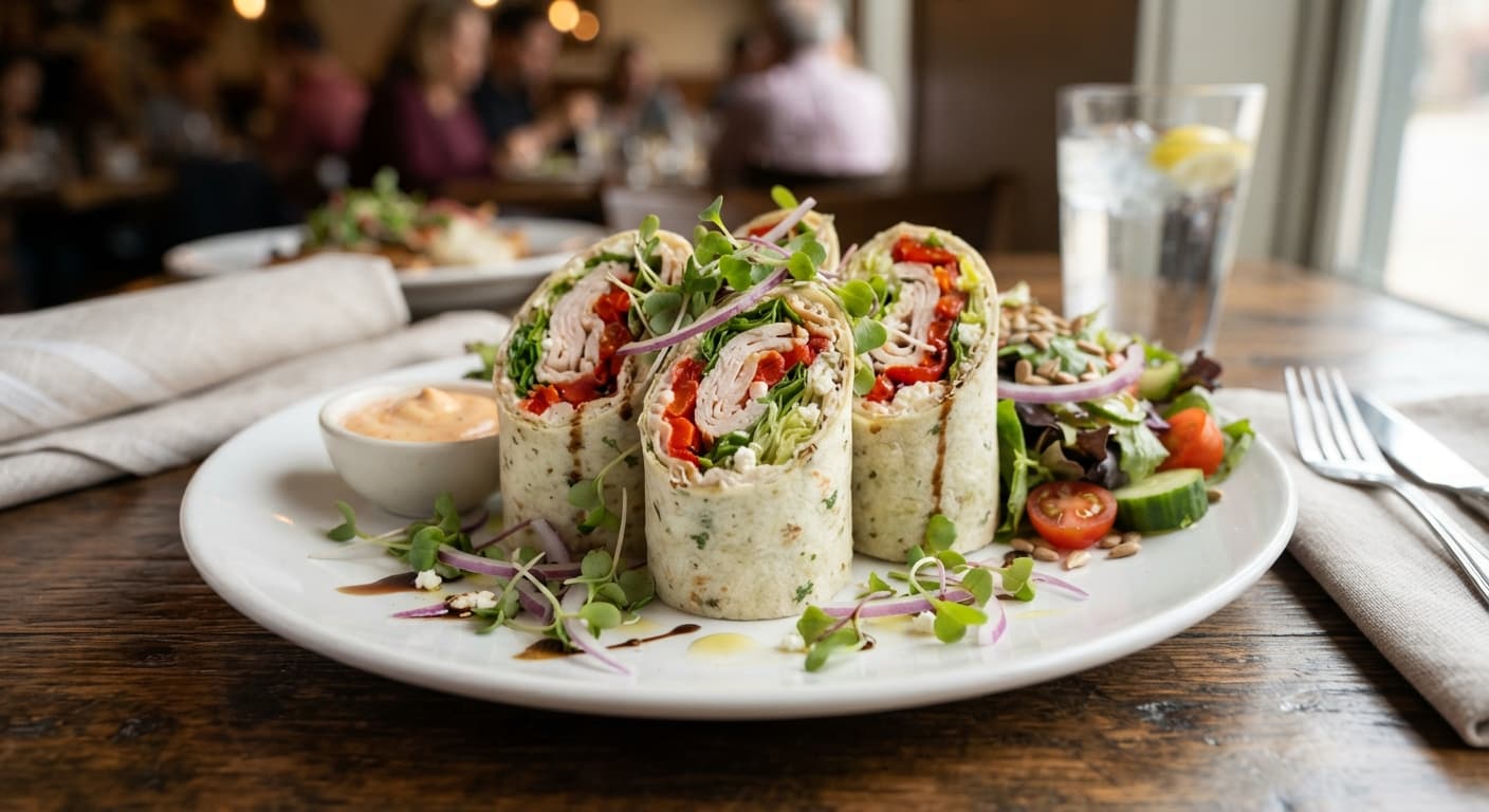 Turkey & Roasted Red Pepper Wraps