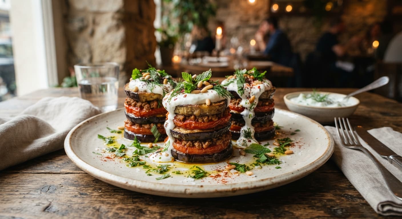 Turkish Eggplant & Tomato Stacks