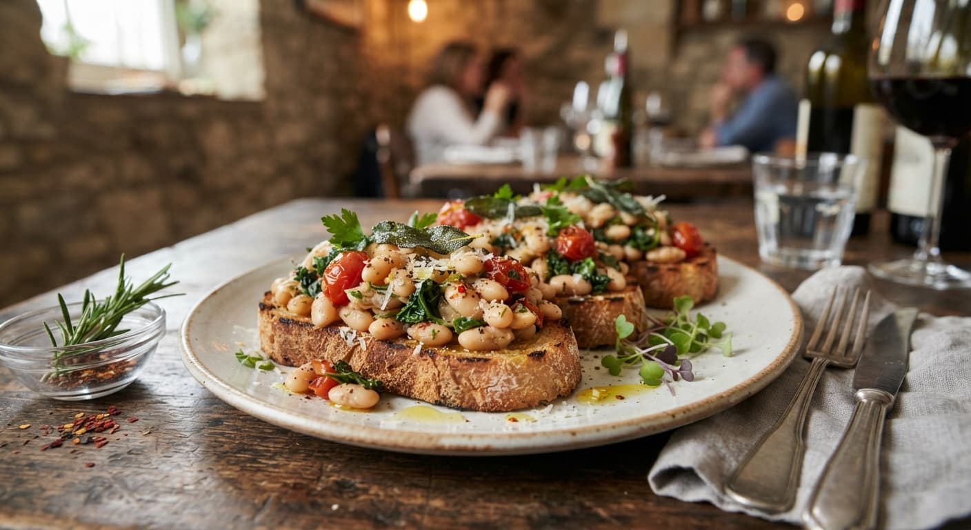 Tuscan White Bean Toasts