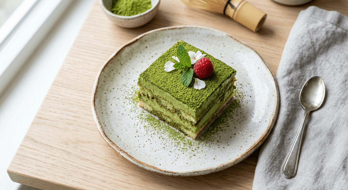 Vegan Matcha Tiramisu