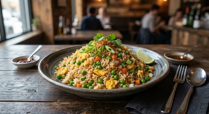 Vegetable Fried Rice (Egg & Peas)
