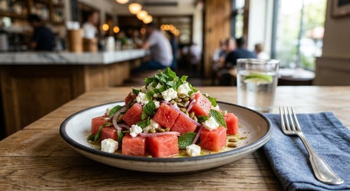 Watermelon Feta Mint Salad