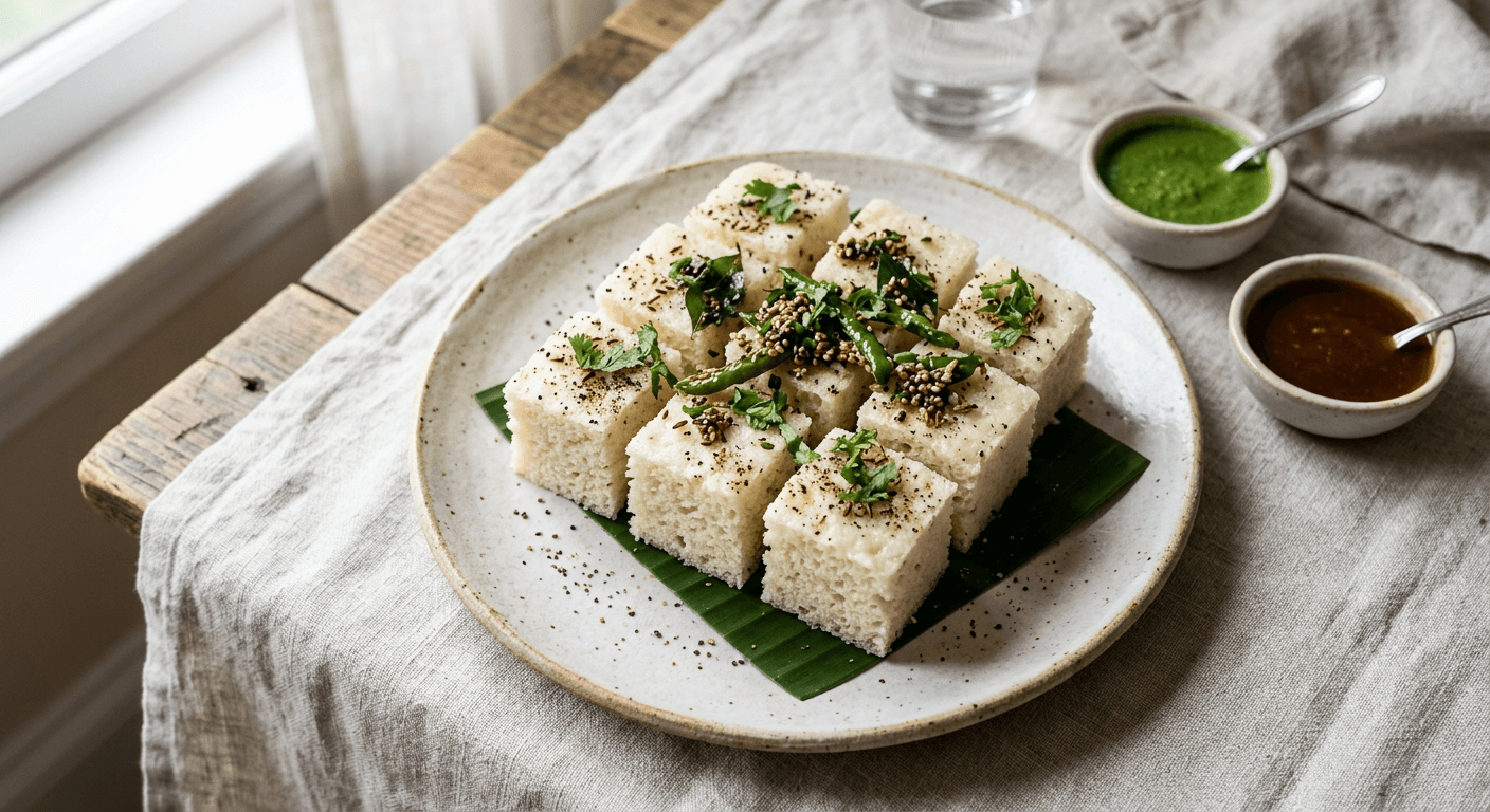 White Khatta Dhokla