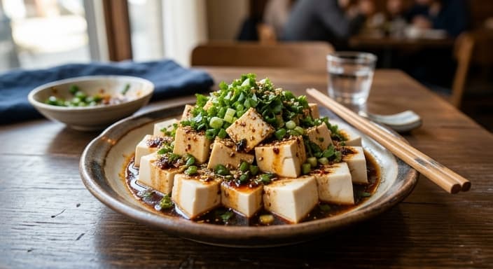 酱油香葱拌豆腐