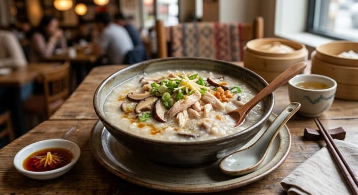 香菇鸡肉粥