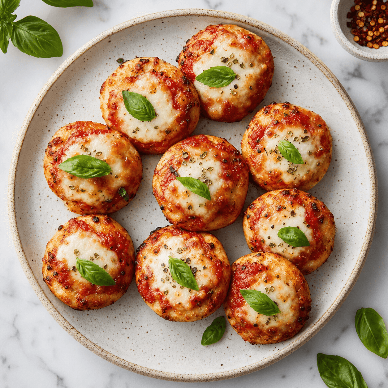 Air-Fryer Margherita Pizza Bites