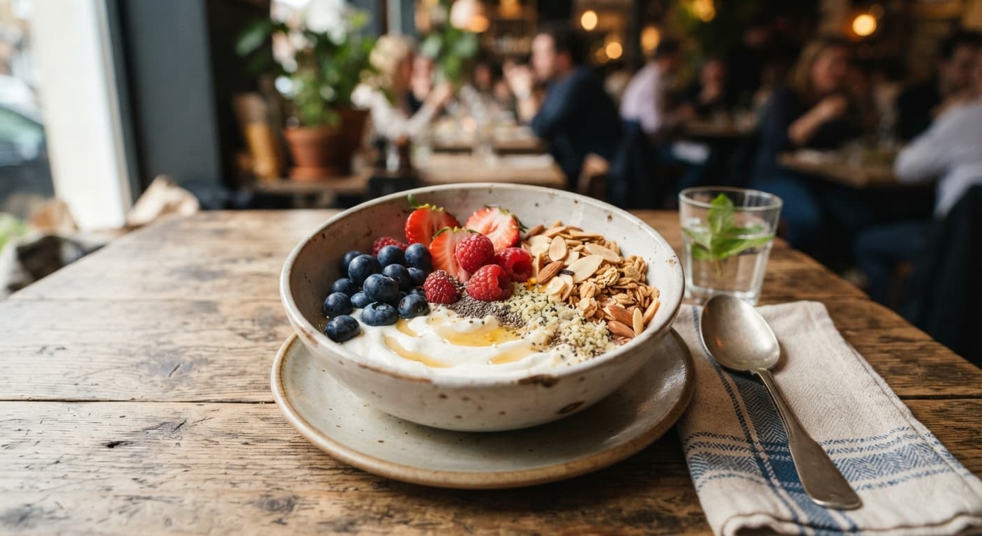 Almond Berry Yogurt Bowl