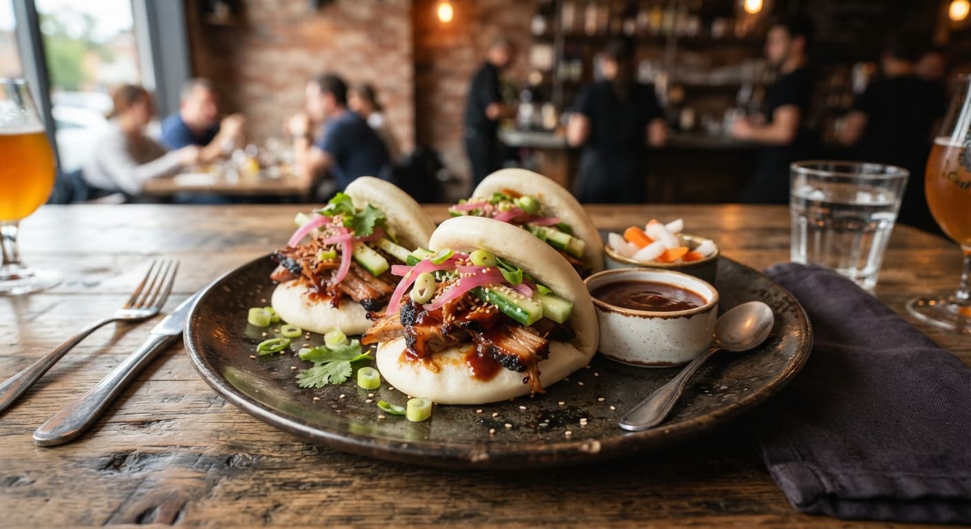 American BBQ Pulled Pork Belly Bao