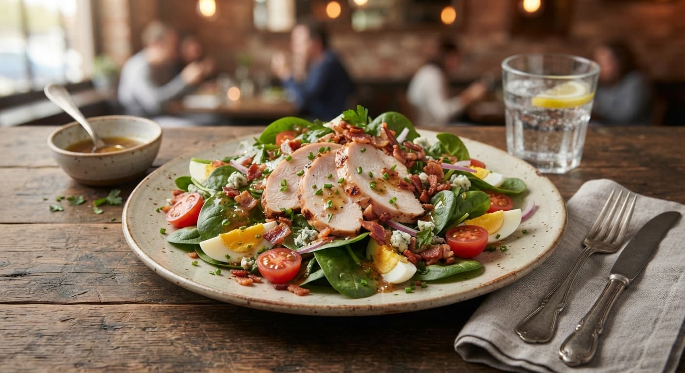 American‑Style Turkey Spinach Salad with Warm Bacon Vinaigrette