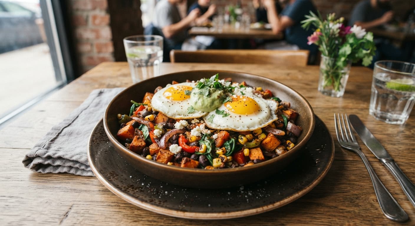 American Sweet Potato & Black Bean Hash