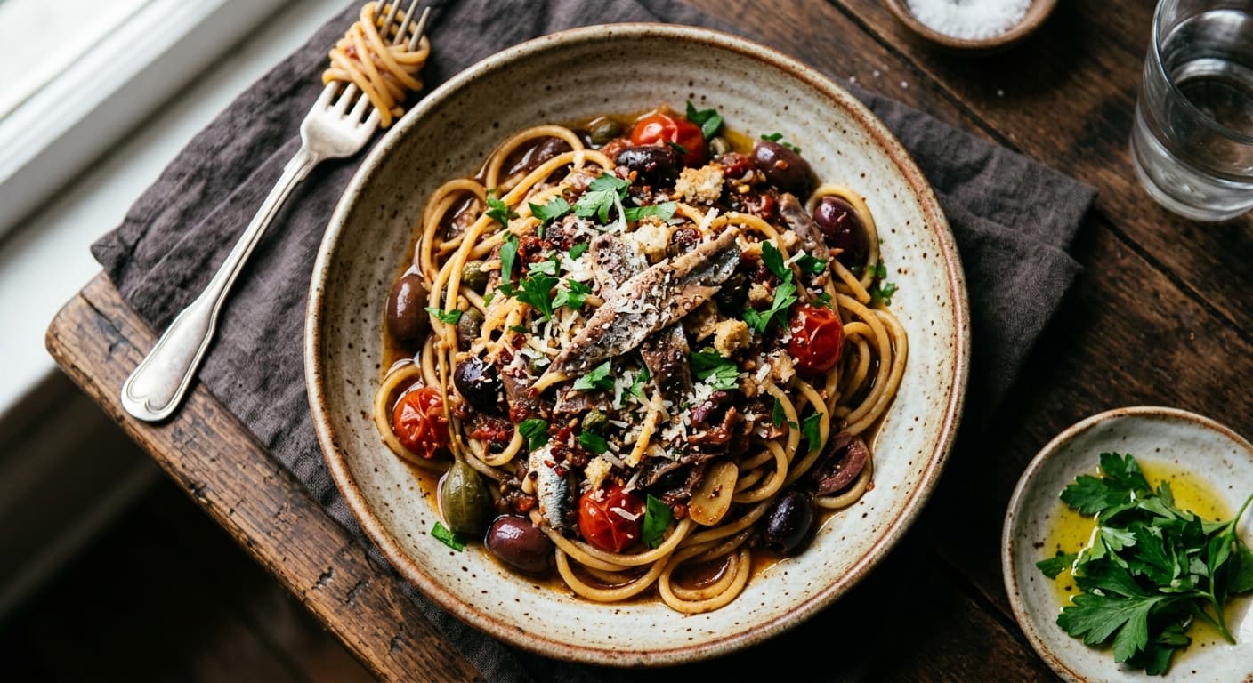 Anchovy-Heavy Deep Sea Puttanesca