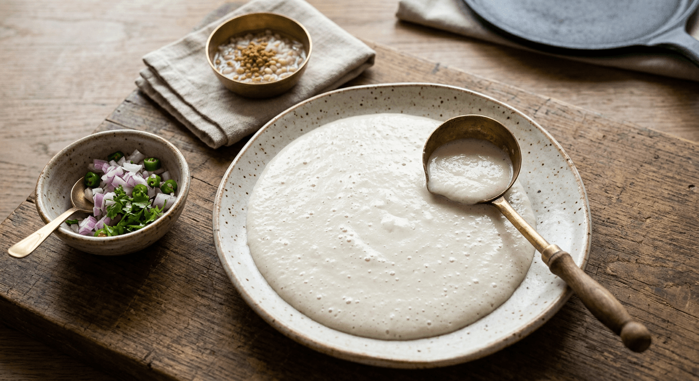 Authentic Dosa Batter From Scratch